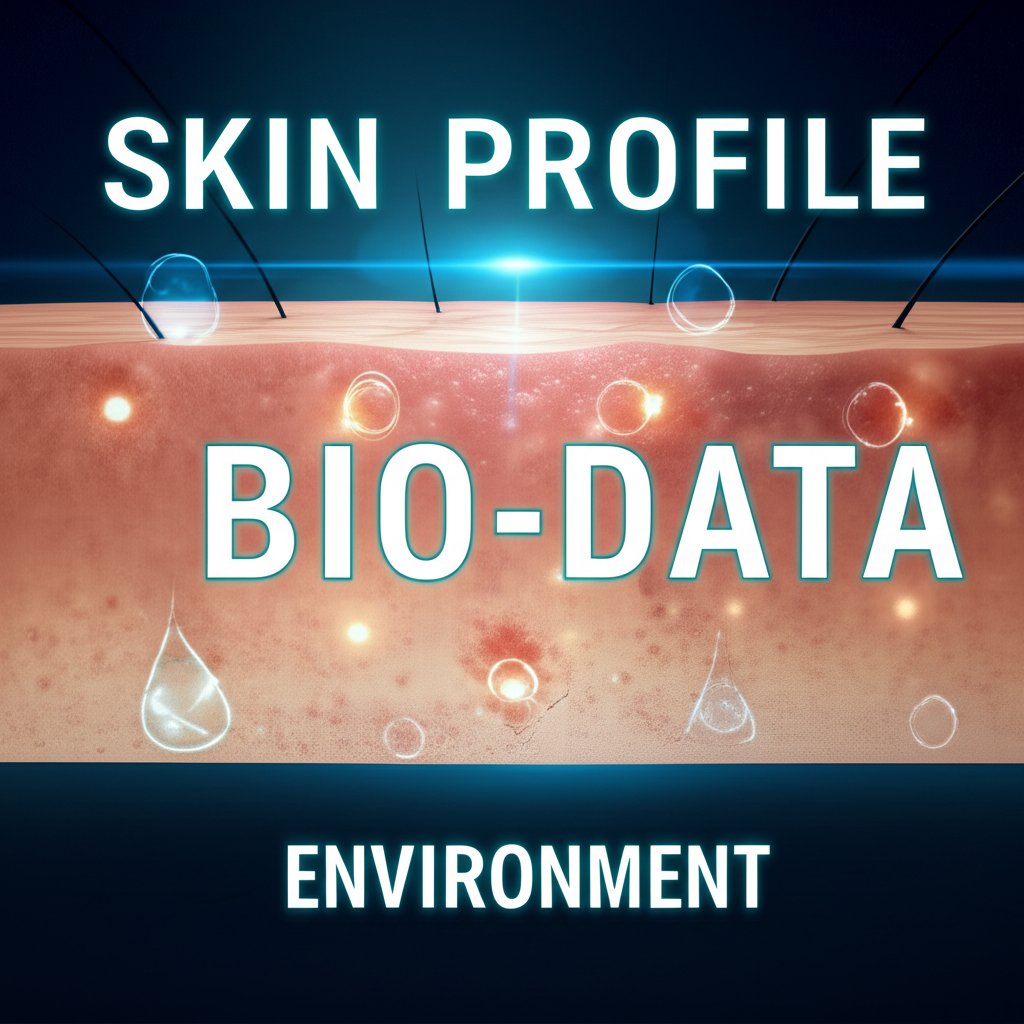 An illustrative image about: A vibrant, high-definition image of diverse skin textures (oily, dry, combination, sensitive) under 