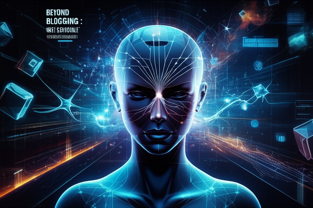 An illustrative image about: A bold, visually immersive image blending surrealism with digital futurism. The central visual subje